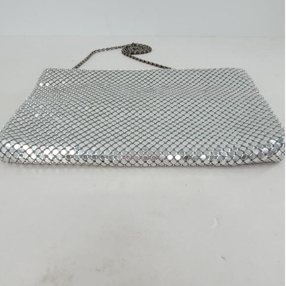 Vintage 70s Silver Chainmail Mesh Crossbody Disco Y2K Party Bag Retro Purse‎ - Picture 8 of 12